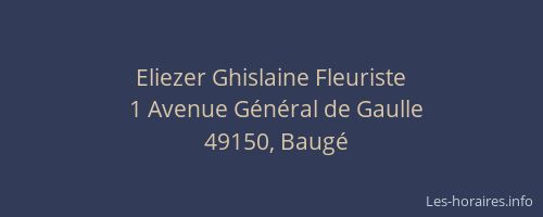 Eliezer Ghislaine Fleuriste