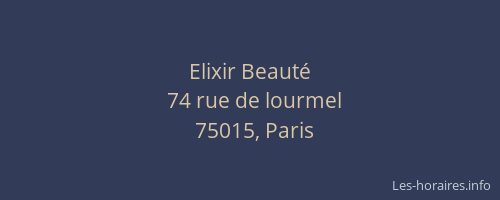 Elixir Beauté