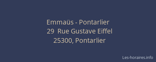 Emmaüs - Pontarlier