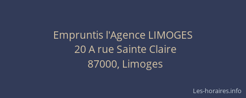 Empruntis l'Agence LIMOGES