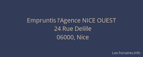 Empruntis l'Agence NICE OUEST
