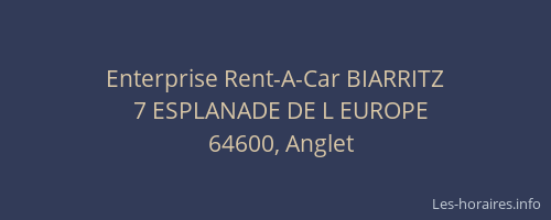 Enterprise Rent-A-Car BIARRITZ