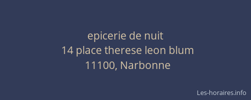 epicerie de nuit