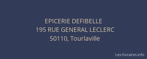 EPICERIE DEFIBELLE