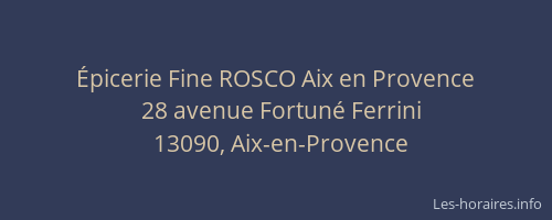 Épicerie Fine ROSCO Aix en Provence