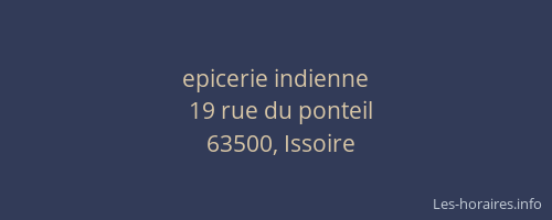 epicerie indienne