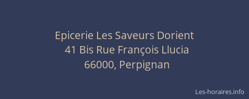 Epicerie Les Saveurs Dorient