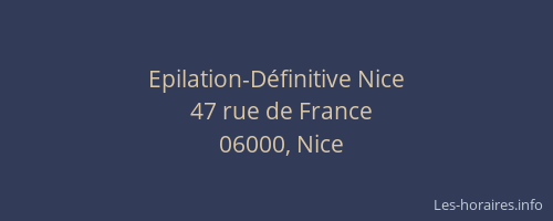 Epilation-Définitive Nice