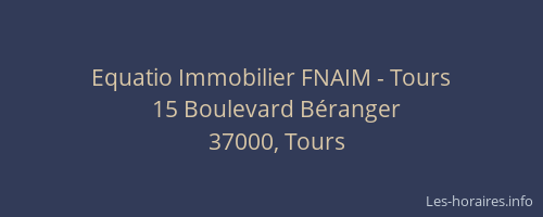 Equatio Immobilier FNAIM - Tours