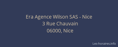 Era Agence Wilson SAS - Nice