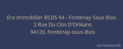 Era Immobilier BCDS 94 - Fontenay Sous Bois