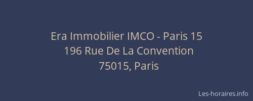 Era Immobilier IMCO - Paris 15