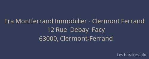 Era Montferrand Immobilier - Clermont Ferrand