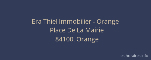 Era Thiel Immobilier - Orange