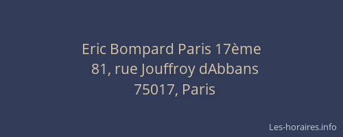 Eric Bompard Paris 17ème