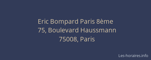 Eric Bompard Paris 8ème