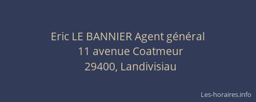 Eric LE BANNIER Agent général