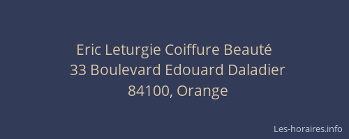 Eric Leturgie Coiffure Beauté