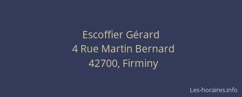 Escoffier Gérard