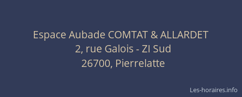 Espace Aubade COMTAT & ALLARDET