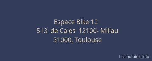 Espace Bike 12