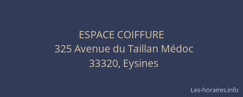 ESPACE COIFFURE