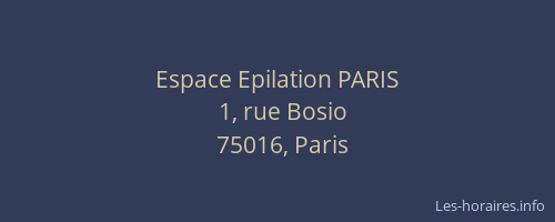 Espace Epilation PARIS