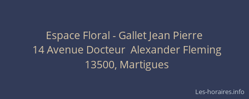 Espace Floral - Gallet Jean Pierre