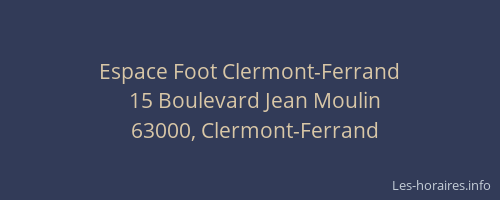 Espace Foot Clermont-Ferrand