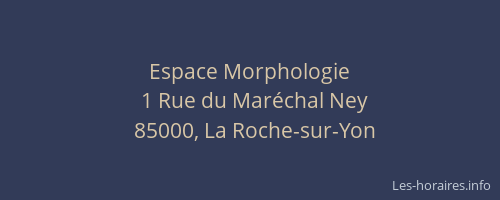 Espace Morphologie