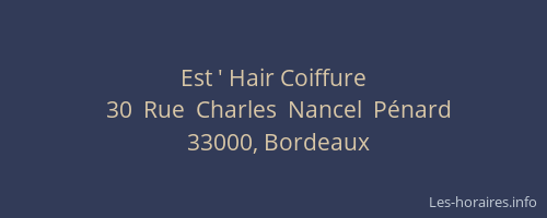 Est ' Hair Coiffure