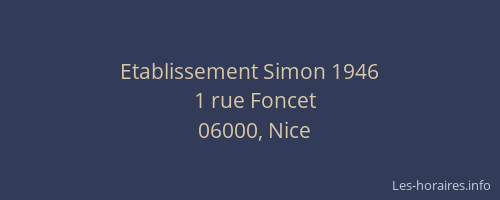 Etablissement Simon 1946