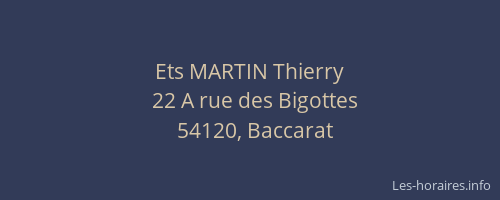 Ets MARTIN Thierry