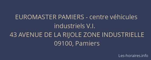EUROMASTER PAMIERS - centre véhicules industriels V.I.