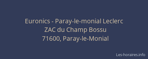 Euronics - Paray-le-monial Leclerc