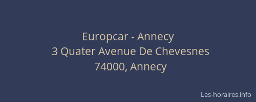 Europcar - Annecy