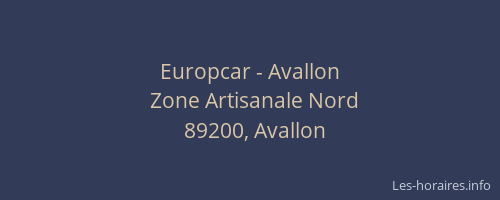 Europcar - Avallon