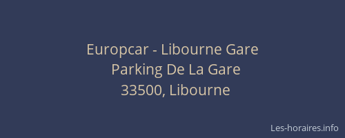 Europcar - Libourne Gare