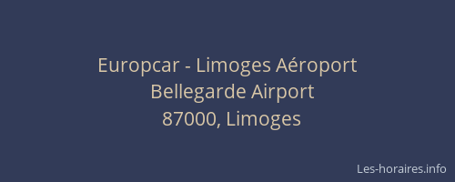 Europcar - Limoges Aéroport