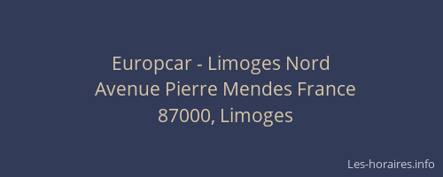 Europcar - Limoges Nord