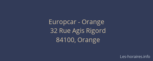 Europcar - Orange