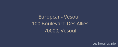 Europcar - Vesoul