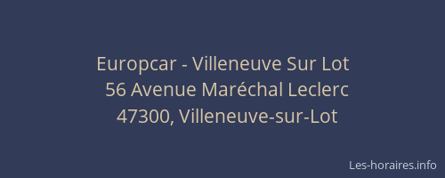 Europcar - Villeneuve Sur Lot