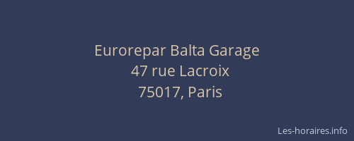 Eurorepar Balta Garage