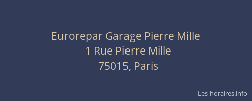 Eurorepar Garage Pierre Mille