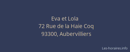 Eva et Lola