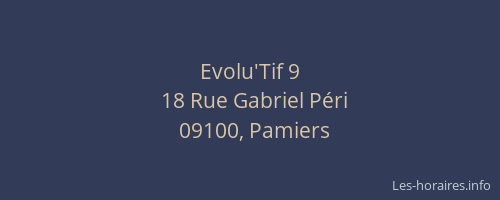 Evolu'Tif 9