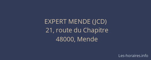 EXPERT MENDE (JCD)
