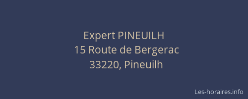 Expert PINEUILH