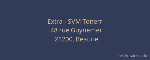 Extra - SVM Tonerr
